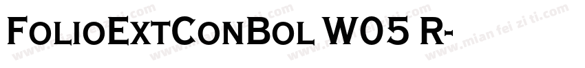 FolioExtConBol W05 R字体转换